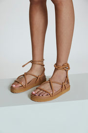 Recycled Leather Sandal | Final Sale - Tan