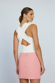 Leora Lattice Top | Final Sale - Ivory