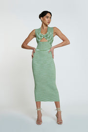 Leora Latice Knit Midi | Final Sale - Matcha