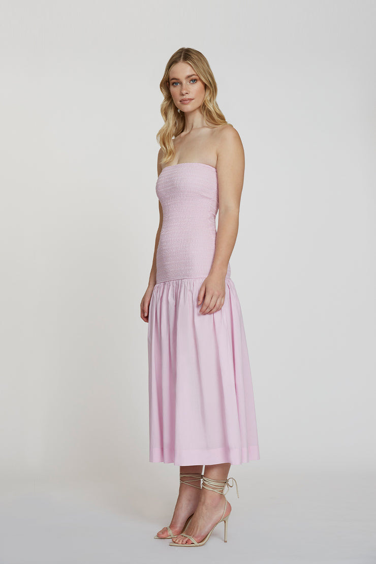 Skyler Strapless Sun Dress | Final Sale - Pink