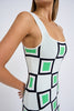 Lipari Knit Midi Dress | Final Sale  - Green Ivory Black