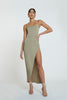 The Lotus Strapless Dress | Final Sale - Taupe
