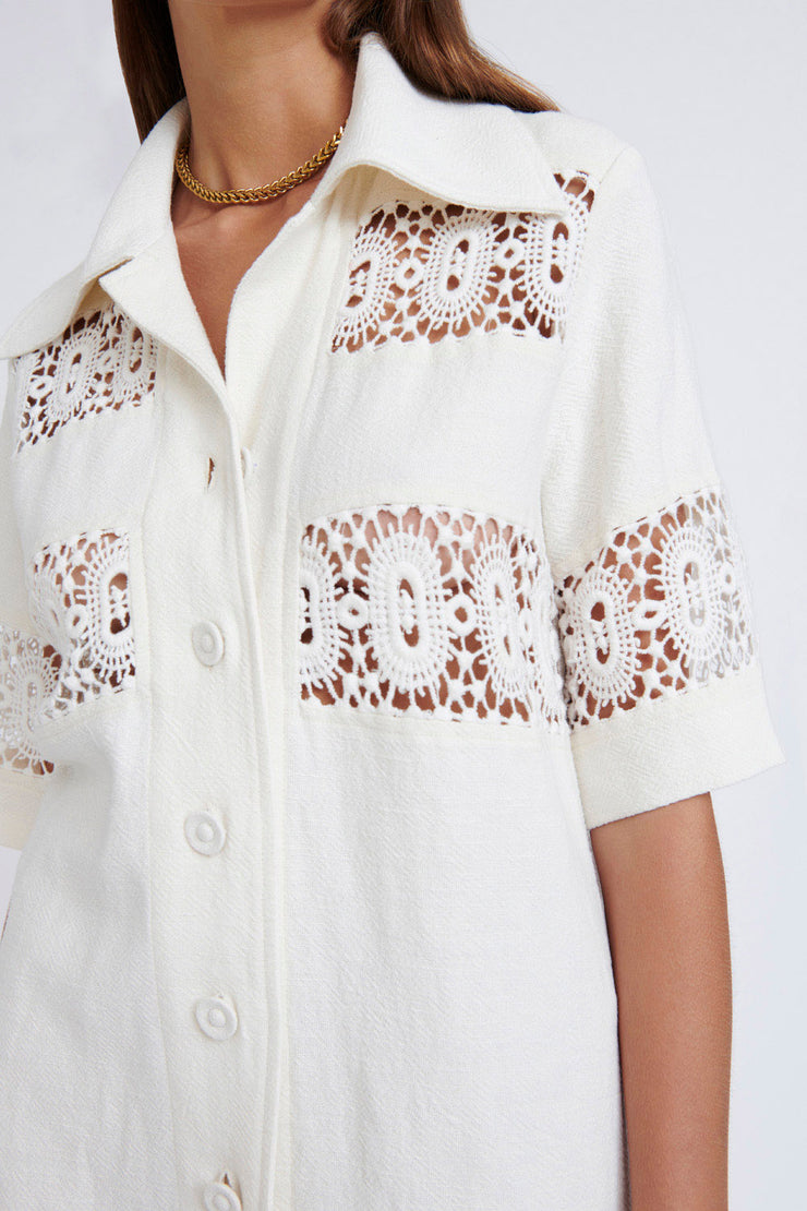 Lucy Shirt Dress - Ivory