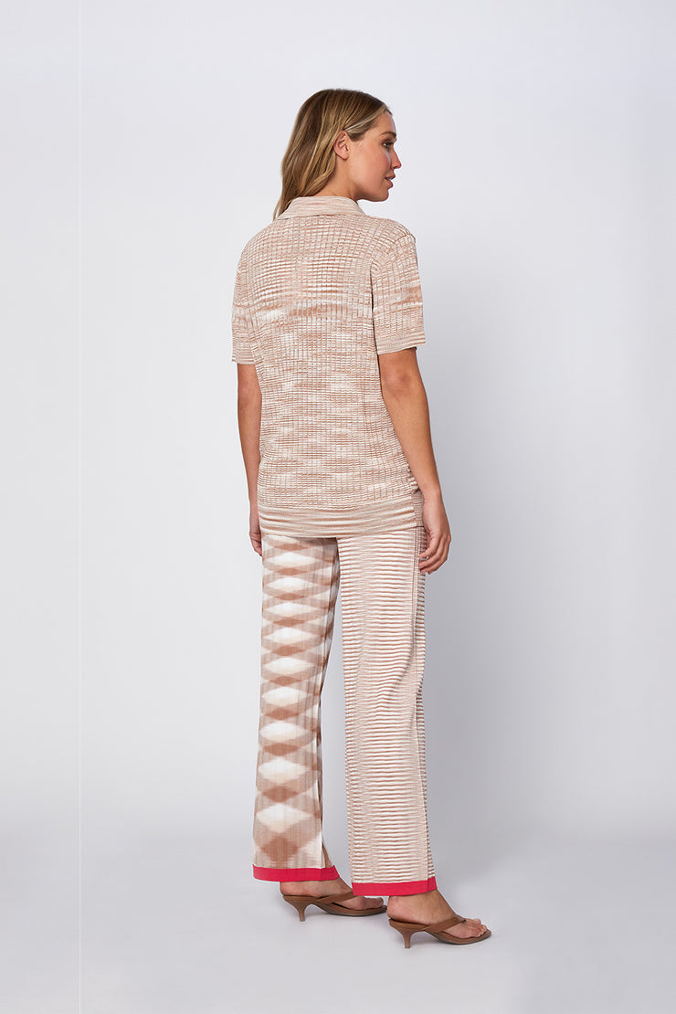 Marle Knit Sun Shirt - Nude Marle