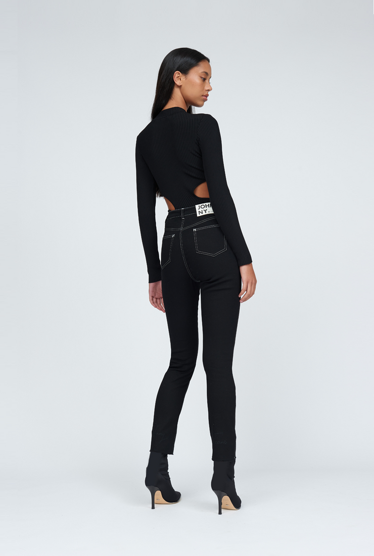 Maya Sleeve Knit Top | Final Sale - Black