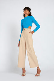 Maya Sleeve Knit Top | Final Sale - Electric Blue