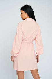 Naomi Cotton Wrap Dress | Final Sale - Pink