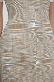 Panelled Rib Knit Mini Dress | Final Sale - Sand