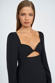 Olivia Strap Back Full Length Dress | Final Sale - Black