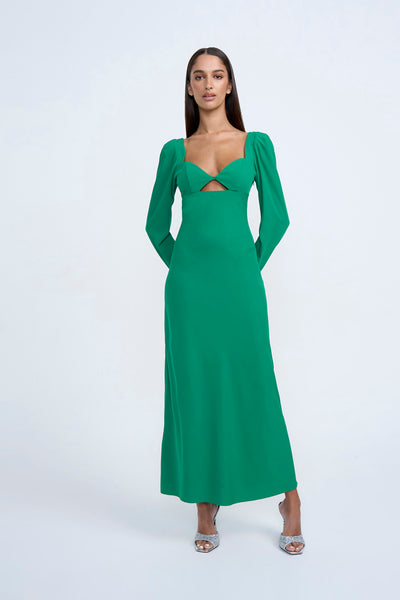 Olivia Strap Back Full Length Dress  Final Sale - Forest Green – BY JOHNNY.