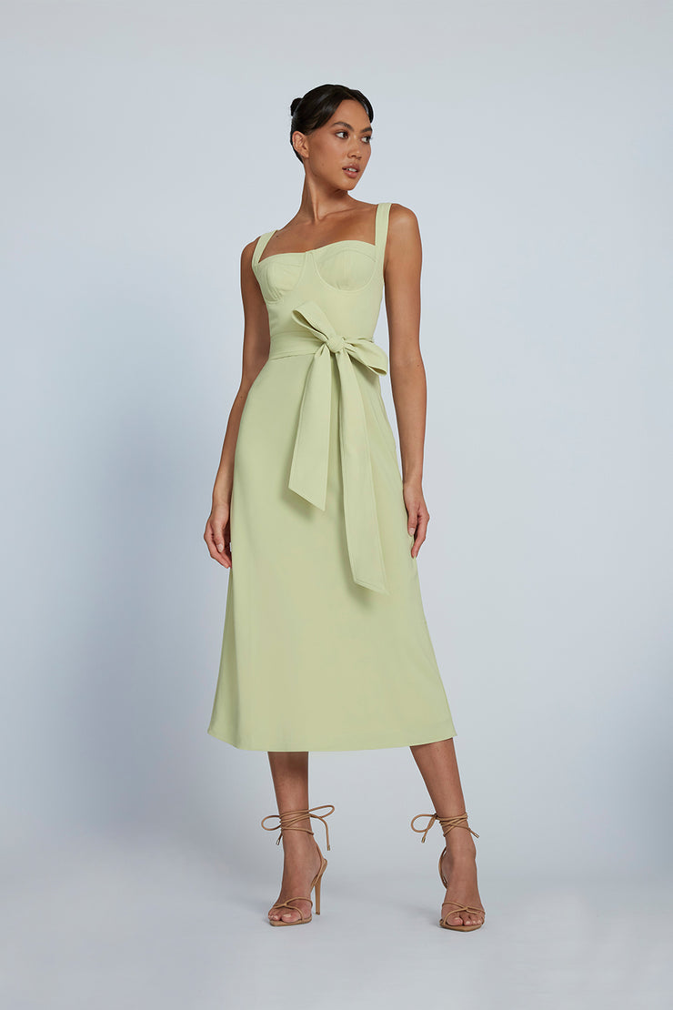 Ora Bust Midi Dress | Final Sale - Pistachio