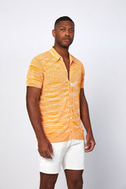 Marle Knit Sun Shirt - Mandarin Marle
