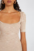 Panelled Rib Knit Top | Final Sale - Sand