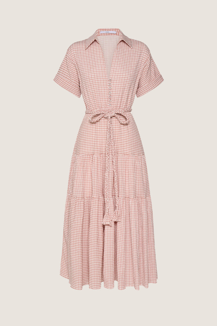 Patricia Tie Dress | Final Sale - Pink White