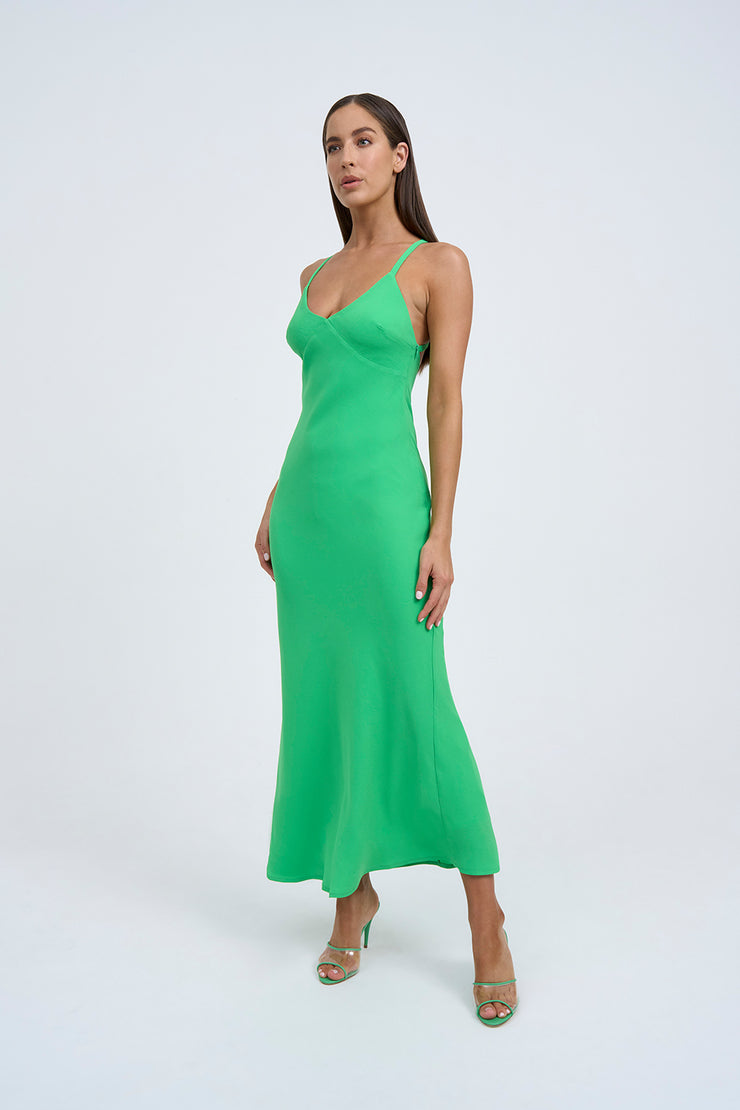 Perry Knot Strap Dress | Final Sale  - Green
