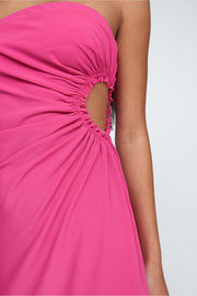 Selena Strapless Dress | Final Sale - Hot Pink