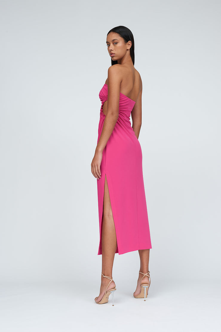 Selena Strapless Dress | Final Sale - Hot Pink