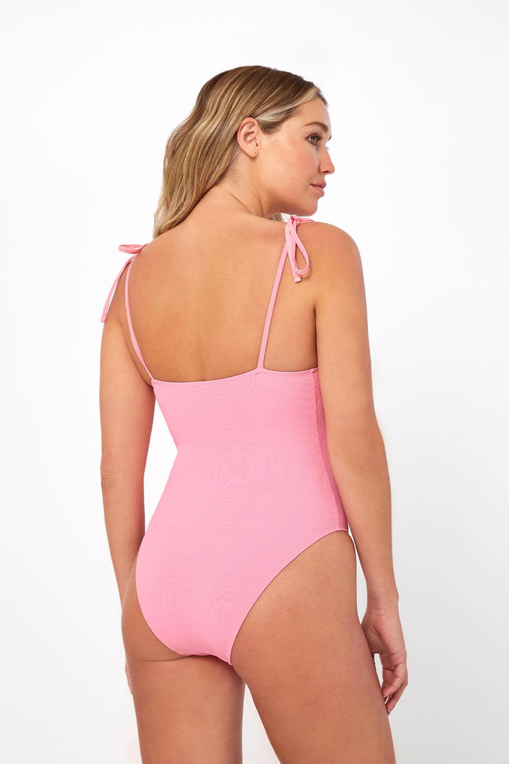 Tie Top One Piece | Final Sale - Pink