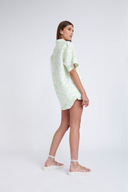 Poolside Sun Shirt | Final Sale  - Lime Floral