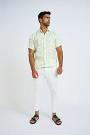 Poolside Sun Shirt | Final Sale - Lime Floral
