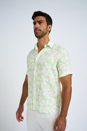 Poolside Sun Shirt | Final Sale - Lime Floral