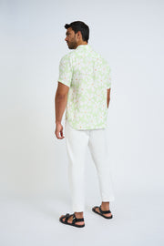 Poolside Sun Shirt | Final Sale - Lime Floral
