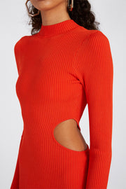 Raine Knit Midi Dress | Final Sale - Orange