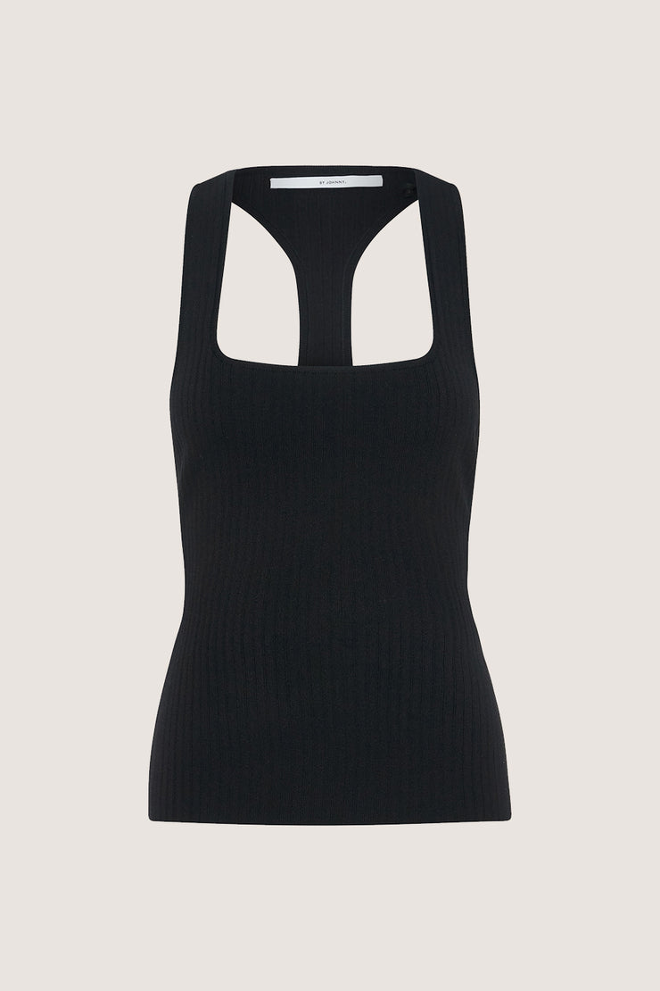 Rey Racer Rib Tank | Final Sale - Black
