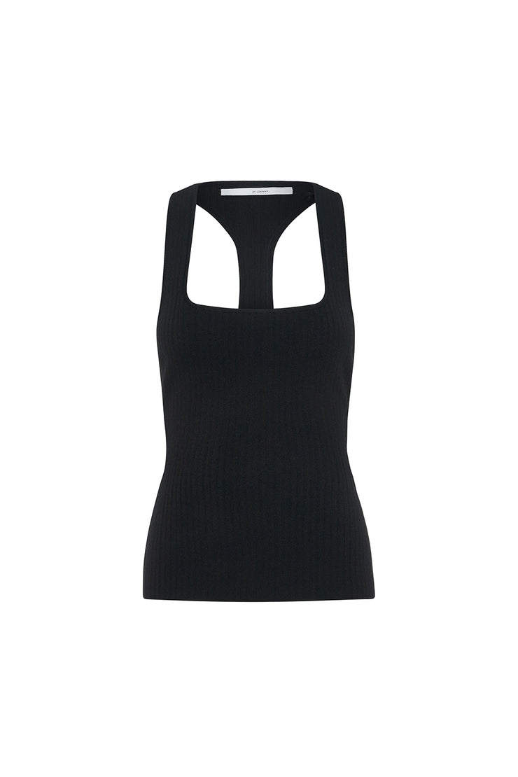 Rey Racer Rib Tank | Final Sale - Black