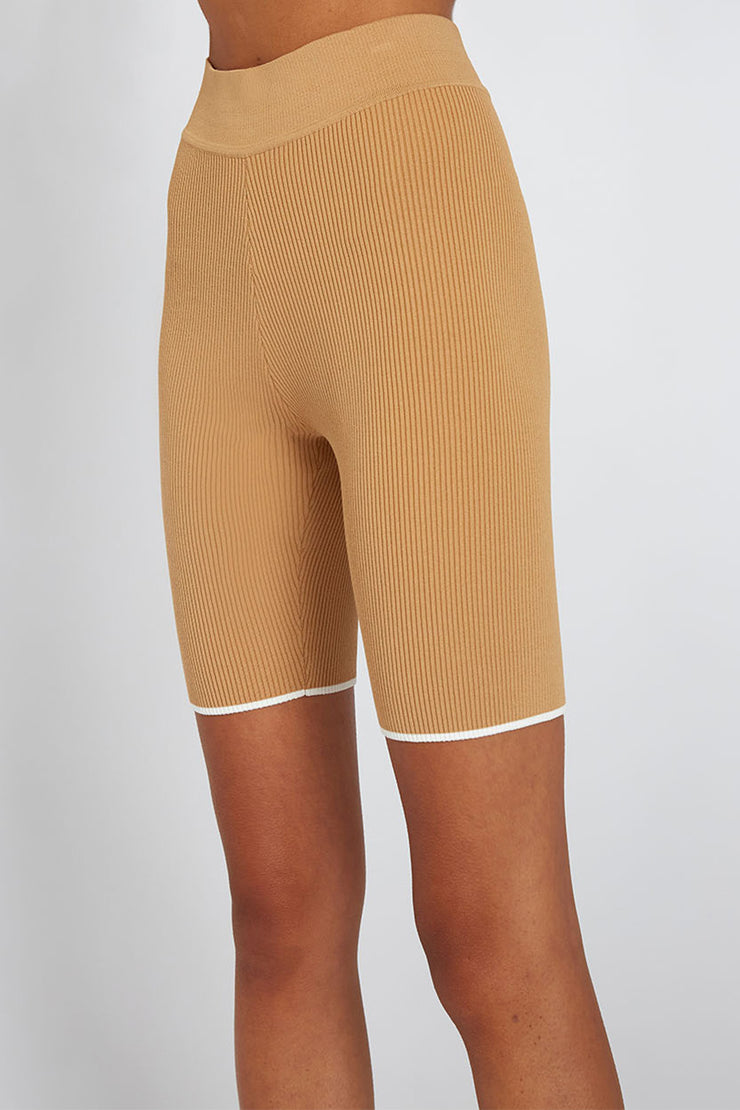 Rib Knit Short | Final Sale - Tan