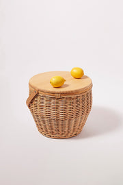 Round Picnic Cooler Basket | Final Sale - Natural