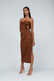 Selena Strapless Dress | Final Sale  - Coffee