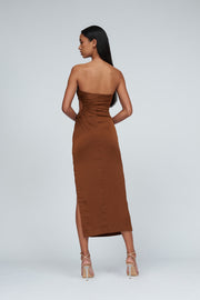 Selena Strapless Dress | Final Sale  - Coffee