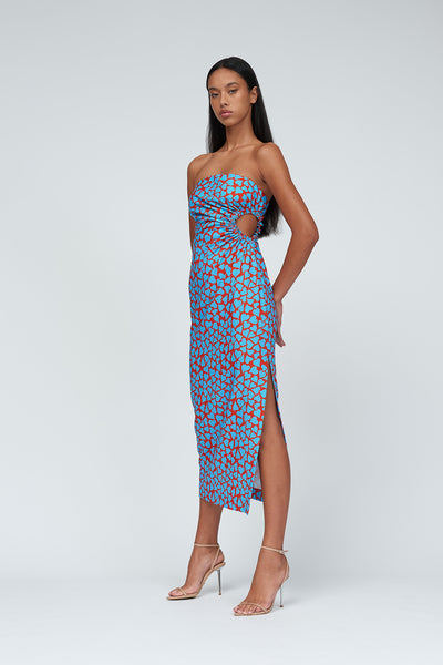 Selena Strapless Dress | Final Sale - Blue Tangerine