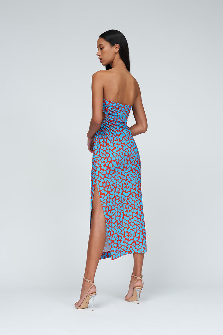 Selena Strapless Dress | Final Sale - Blue Tangerine
