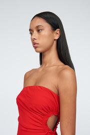 Selena Strapless Dress - Red