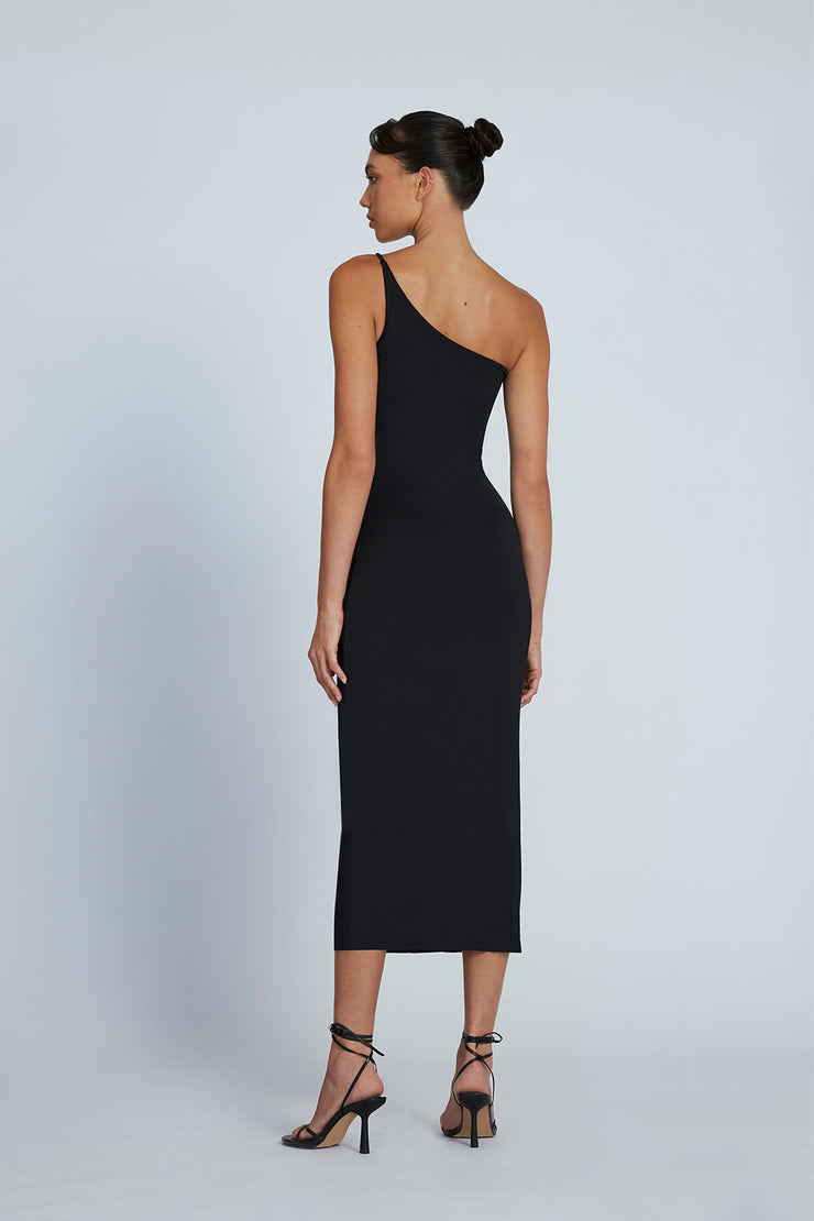 Siya Slice Gather Dress | Final Sale - Black