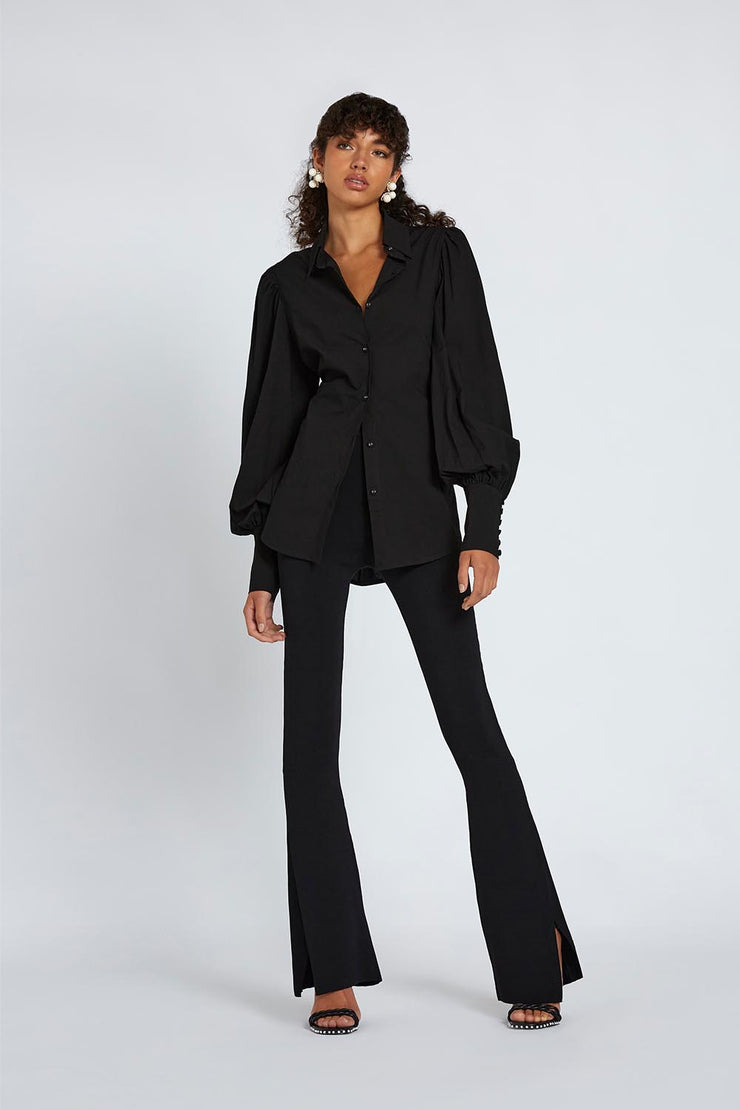 Sliced Flare Knit Pant Tall Leg | Final Sale - Black