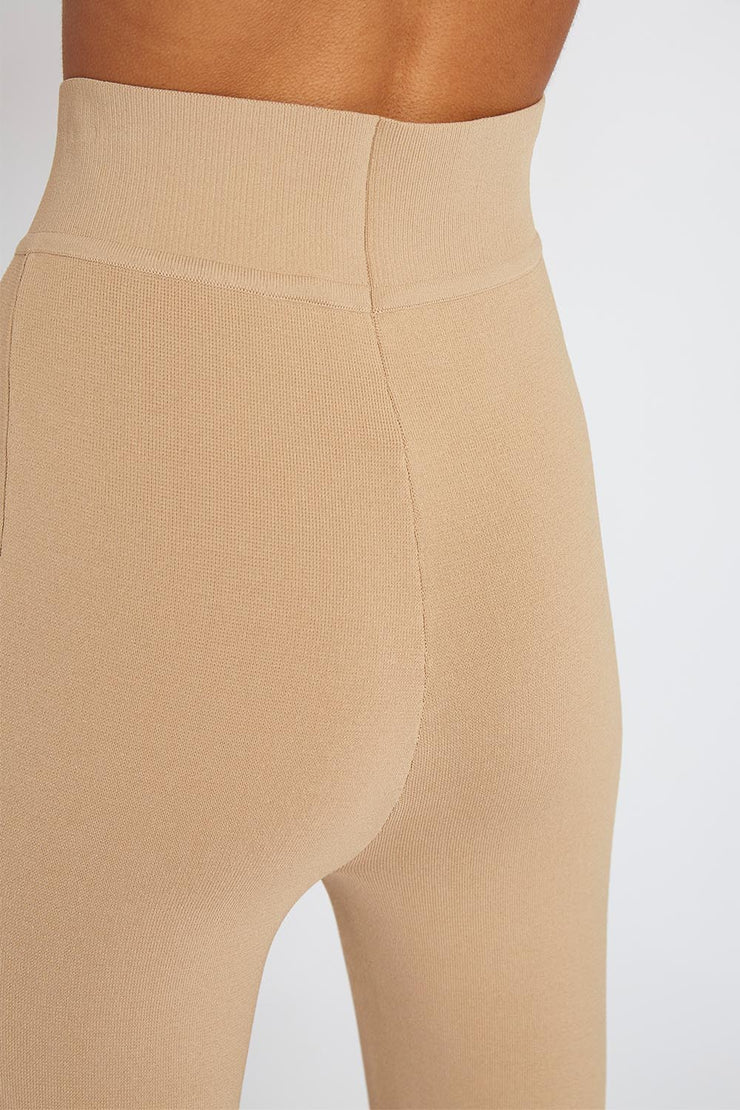 Sliced Flare Knit Pant Regular Leg | Final Sale  - Camel