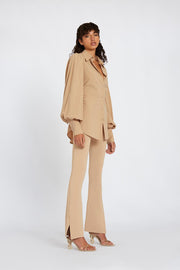 Sliced Flare Knit Pant Tall Leg | Final Sale - Camel