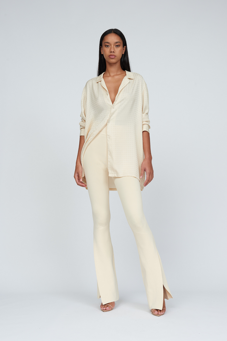 Sliced Flare Knit Pant Tall Leg | Final Sale - Creme