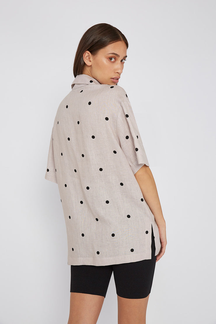 Spot Linen Shirt | Final Sale