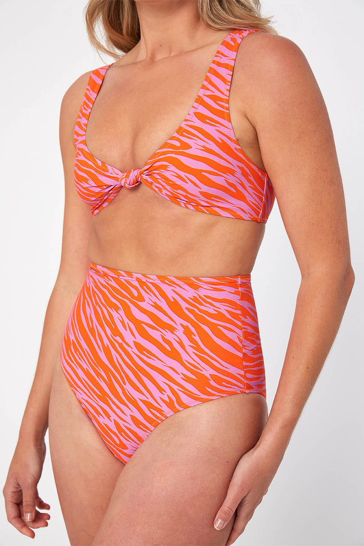 J Knot Swim Top | Final Sale - Neon Zebra