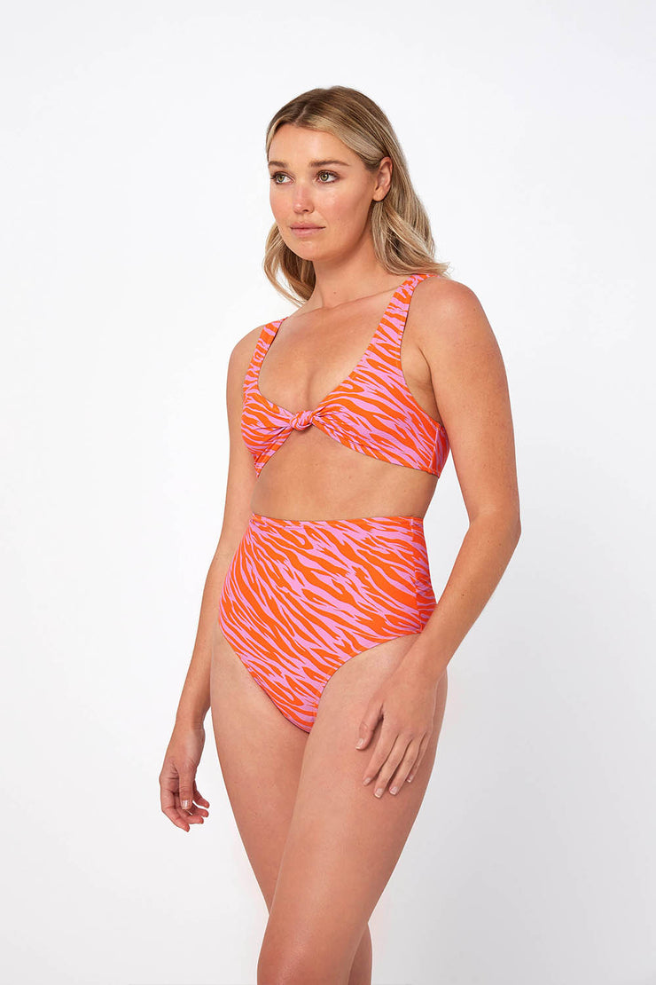 J Knot Swim Top | Final Sale - Neon Zebra