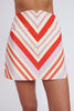 Sundial Stripe Mini Skirt | Final Sale - Red Lilac White