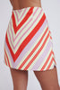 Sundial Stripe Mini Skirt | Final Sale - Red Lilac White