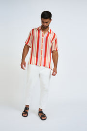 Sundial Stripe Shirt | Final Sale - Red Lilac White