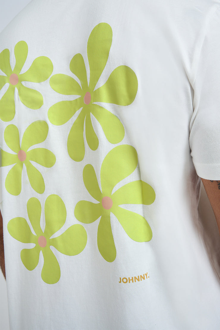 Sun Flower Tee - Ivory Lime