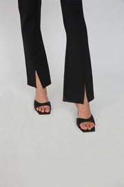 Knit Split Front Pant | Final Sale - Black