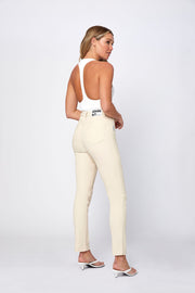 Rey Racer Rib Tank | Final Sale - Ivory